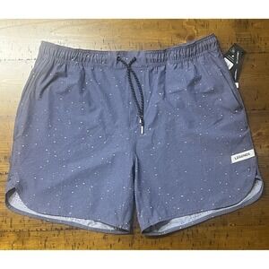 Legends Luka Shorts Mens XXL Linerless 7" Inseam Blue Gray Splatter Ventilated